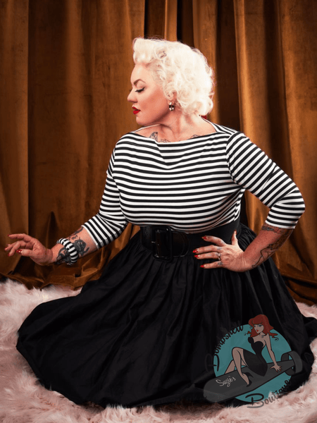 Audrey - The Essential Pin - Up Boatneck Top - Various Colours - Retro Eclectic