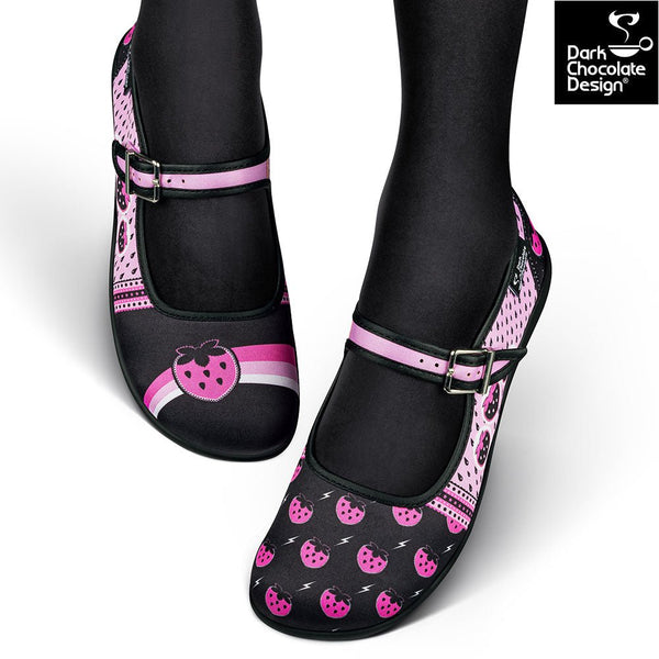 Chocolaticas® AGATHA Mary Jane pour femmes - Chaussure plate - Rétro éclectique