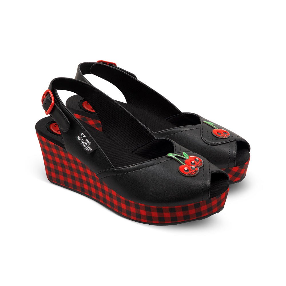 Chocolaticas® DEATH CHERRY Women's Sandal – Retro Eclectic
