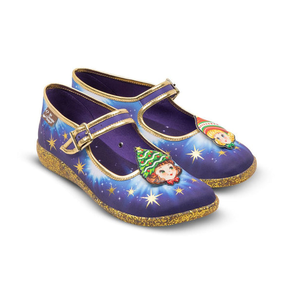 Chocolaticas® JOLLY SISTERS Women's Mary Jane Flat - Retro Eclectic