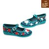 Chocolaticas® PAINT THE ROSES RED Women's Mary Jane Flat - Retro Eclectic