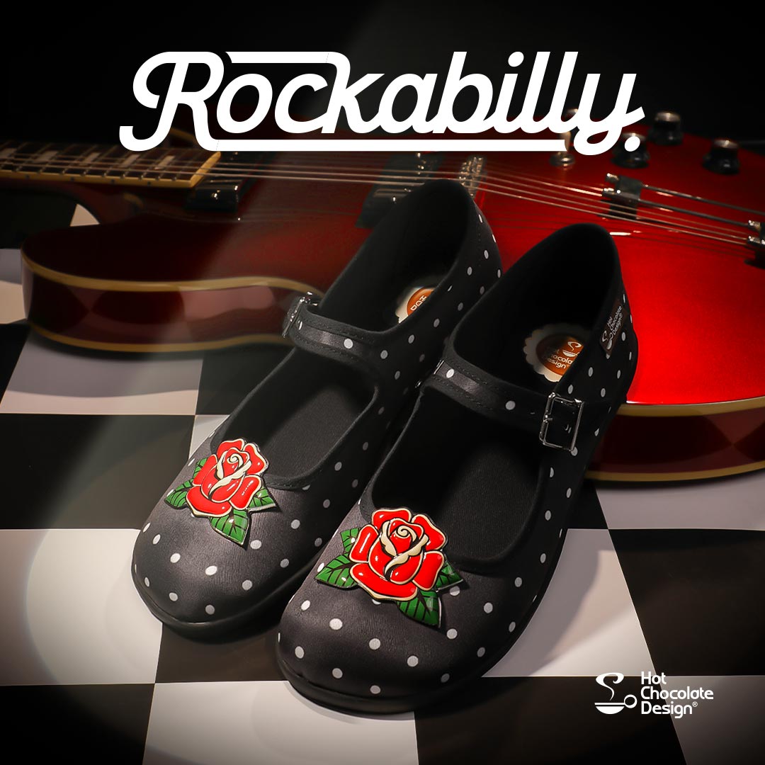 Hot Chocolate Design Chocolaticas® ROCKABILLY Women's Mary Jane Flat