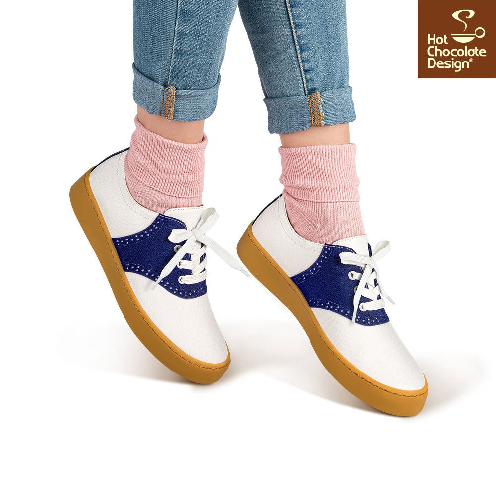 Chocolaticas® SADDLE BLUE Sneakers - Retro Eclectic