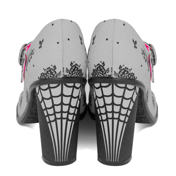Chocolaticas® SPIDER WEB Mary Jane Pump High Heels - Retro Eclectic