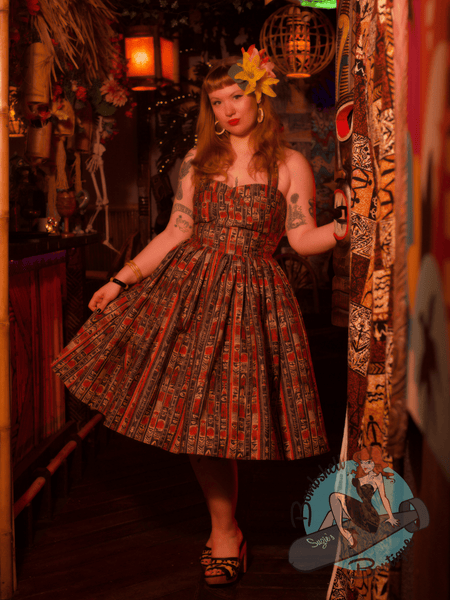 Sun - Kissed Tiki Gigi Swing Dress - Retro Eclectic
