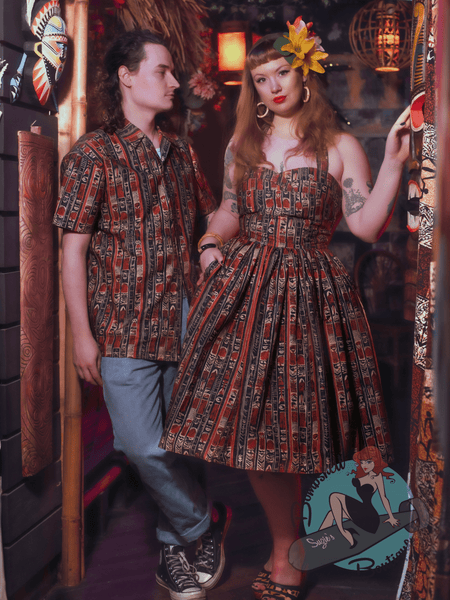 Sun - Kissed Tiki Gigi Swing Dress - Retro Eclectic