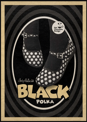 Chocolaticas® BLACK POLKA Mary Jane Flat - Retro Eclectic