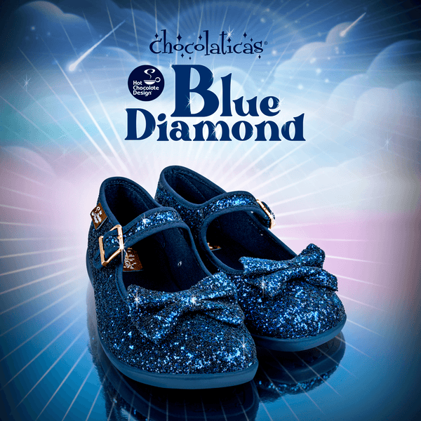 Chocolaticas® Blue Diamond Mary Jane Flat - Retro Eclectic