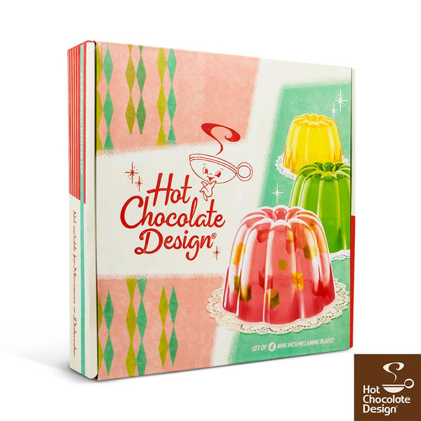Chocolaticas® Set d'assiettes en carton - Retro Eclectic