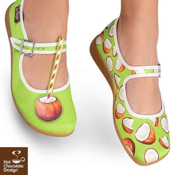 Chocolaticas® COCO Mary Jane pour femmes - Chaussure plate - Rétro éclectique