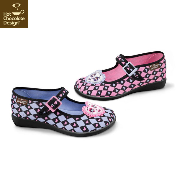 Chocolaticas® GAME OF HEARTS Women's Mary Jane Flat - Retro Eclectic