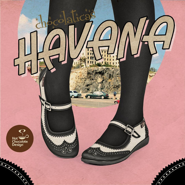 Chocolaticas® Havana Mary Jane pour femmes - Chaussure plate - Rétro éclectique