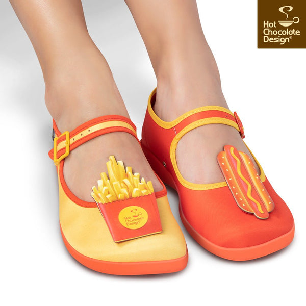 Chocolaticas® HOT DOG Mary Jane pour femmes - Chaussure plate - Retro Eclectic