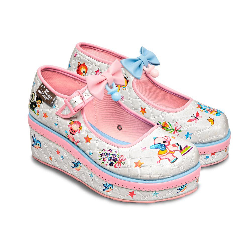 Chocolaticas® Kitschy Blanket Women's Mary Jane Platform – Retro