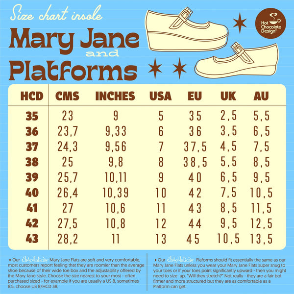 Chocolaticas® LADY LUCK PLATFORM Women's Mary Jane Platform - Retro Eclectic
