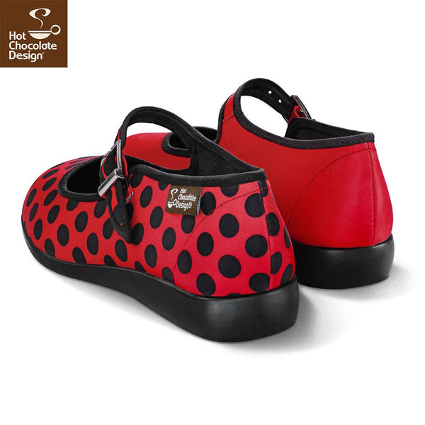 Chocolaticas® LADYBUG Mary Jane pour femmes - Chaussure plate - Rétro éclectique