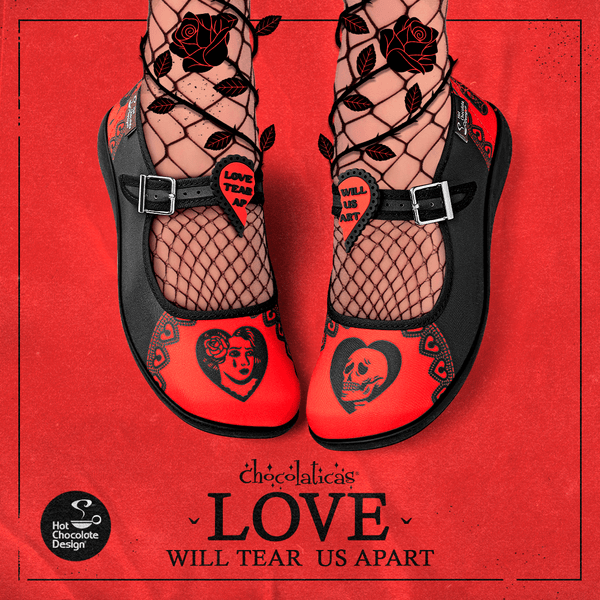 Chocolaticas® Love Will Tear Us Apart Mary Jane Flat - Retro Eclectic
