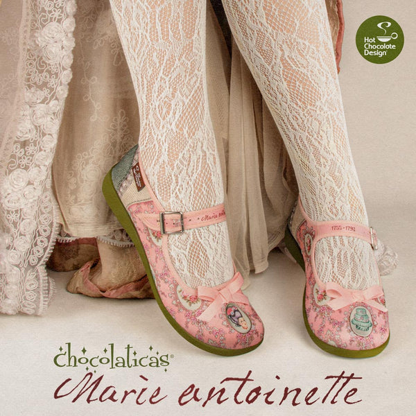 Chocolaticas® Marie Antoinette Women's Mary Jane Flat - Retro Eclectic