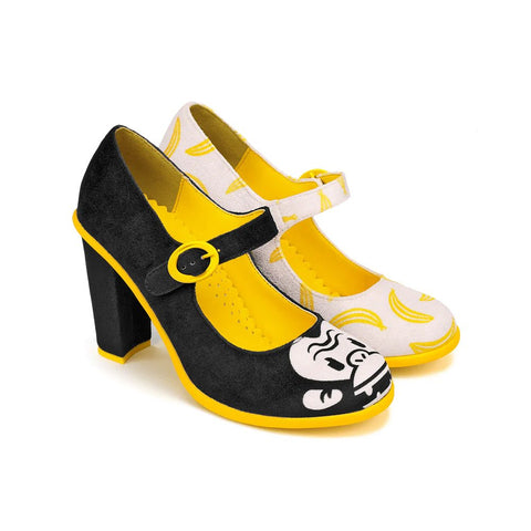 Chocolaticas® MONKEY BUSINESS Mary Jane Pump High Heels - Retro Eclectic