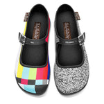 Chocolaticas® No Signal Women's Mary Jane Flat - Retro Eclectic