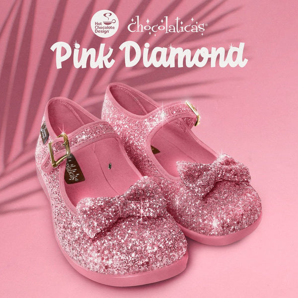 Chocolaticas® PINK Diamond Jane Flat - Retro Eclectic