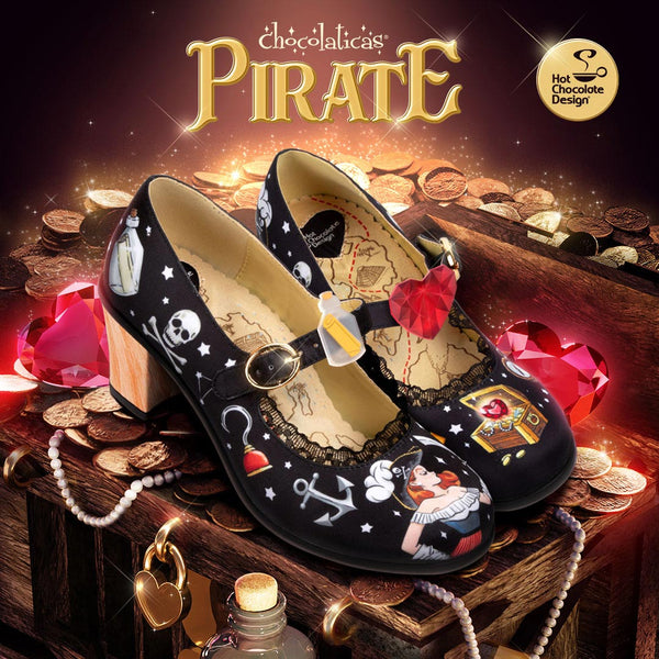 Chocolaticas® Pirate Pompe Mary Jane pour femme - Rétro éclectique