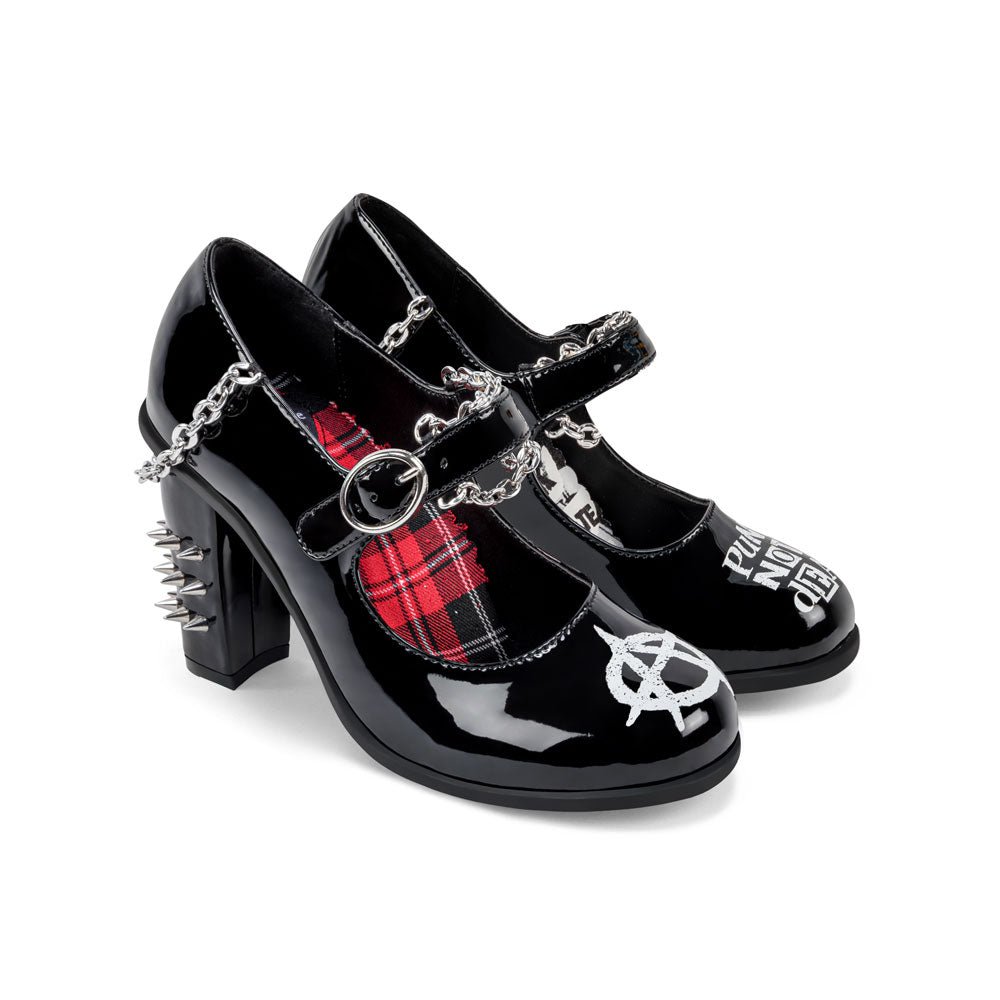 Chocolaticas® PUNK IS NOT DEAD Women's Mary Jane Pump – Retro Eclectic