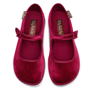 Chocolaticas® RED WINE Mary Jane pour femmes - Chaussure plate - Rétro éclectique