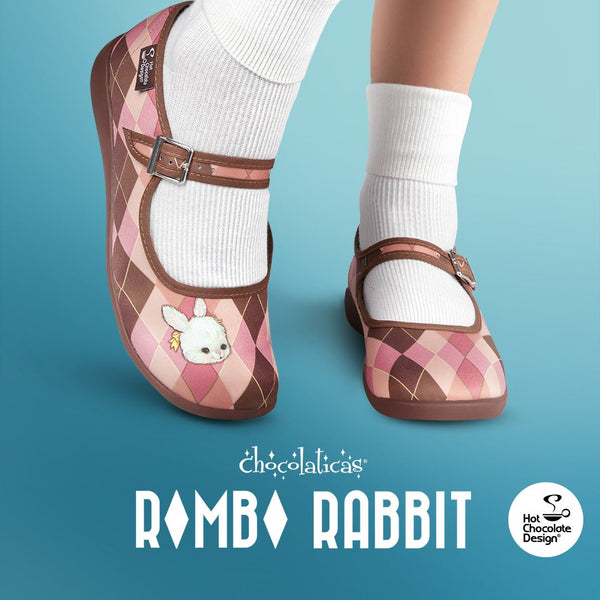 Chocolaticas® ROMBO RABBIT Mary Jane pour femmes - Chaussure plate - Rétro éclectique