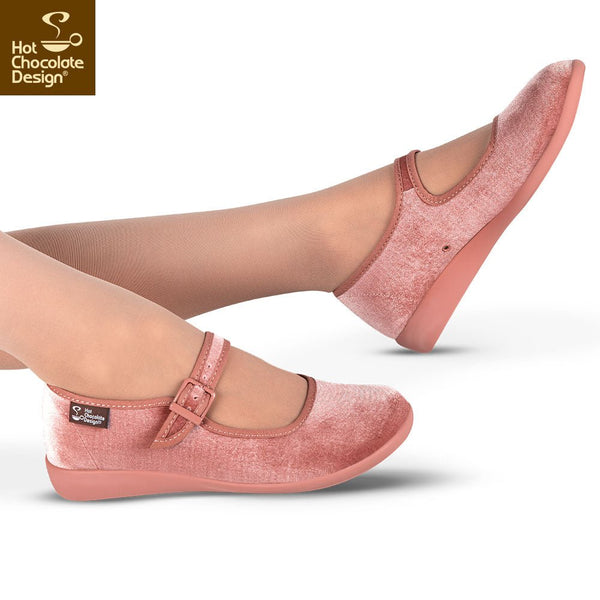 Chocolaticas® ROSÉ Mary Jane pour femmes - Chaussure plate - Rétro éclectique