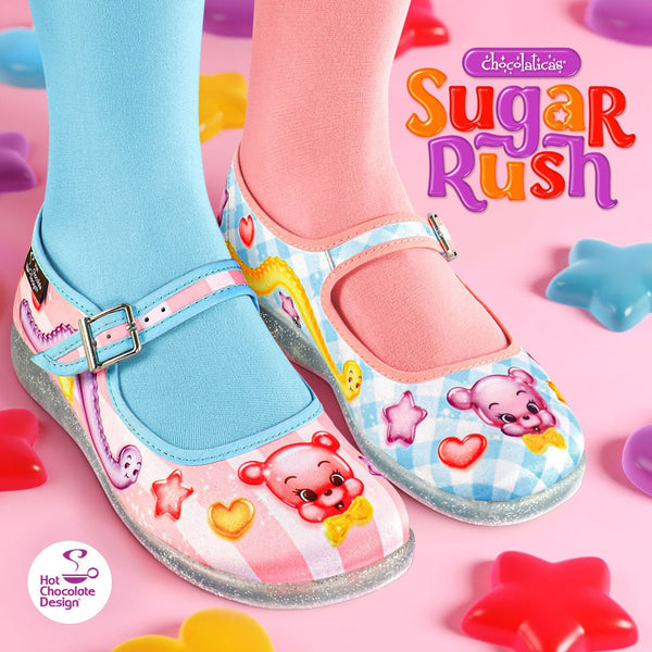 Chocolaticas® Sugar Rush Mary Jane pour femmes - Chaussure plate - Retro Eclectic