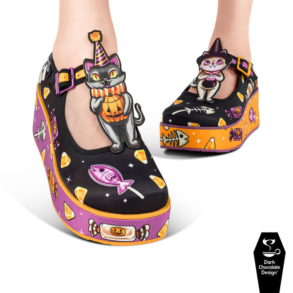 Chocolaticas® TREAT OR KITTENS Plateforme Mary Jane pour femmes - Retro Eclectic