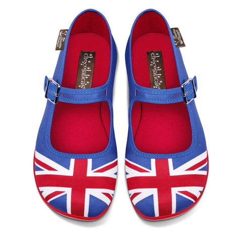 Chocolaticas® Union Jack Mary Jane - Chaussure plate - Retro Eclectic